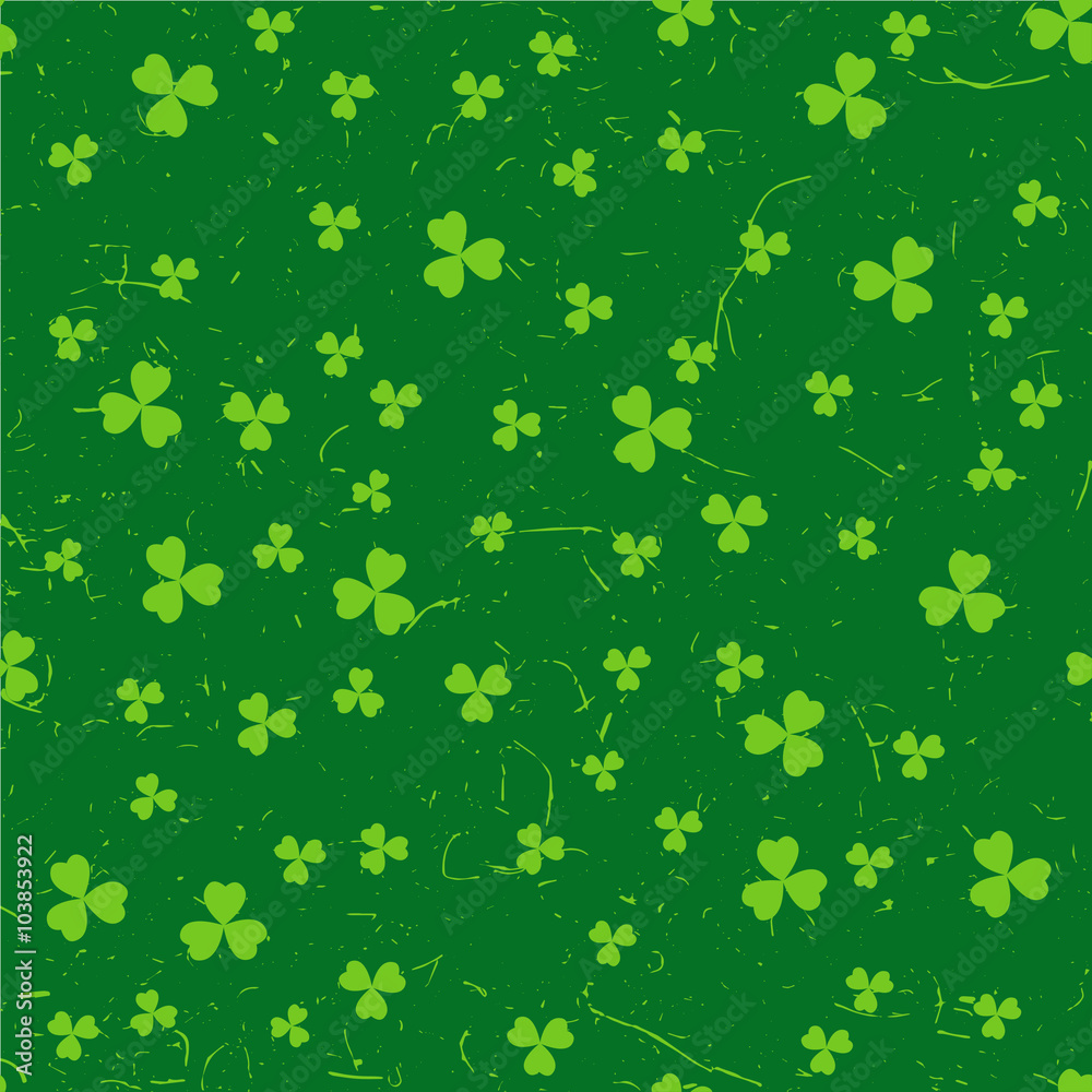 Green grunge clover backgrounds