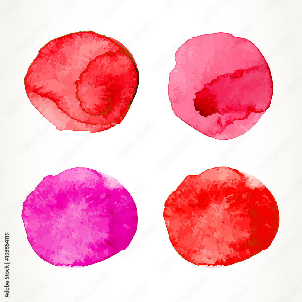 Red watercolor circles