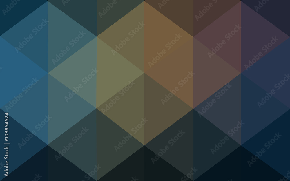 Obraz premium Multicolor dark blue, yellow, orange polygonal design pattern, which consist of triangles and gradient in origami style.