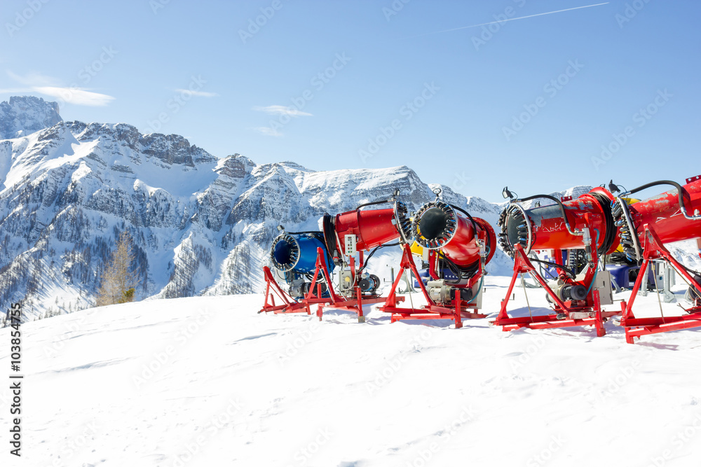 Snow cannons