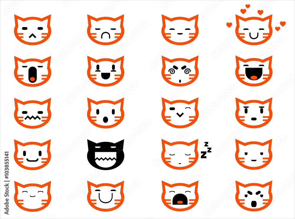 Obraz premium cat face smilings