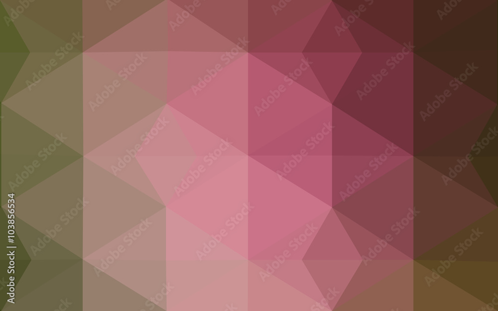 Fototapeta premium Multicolor dark red, green polygonal design pattern, which consist of triangles and gradient in origami style.