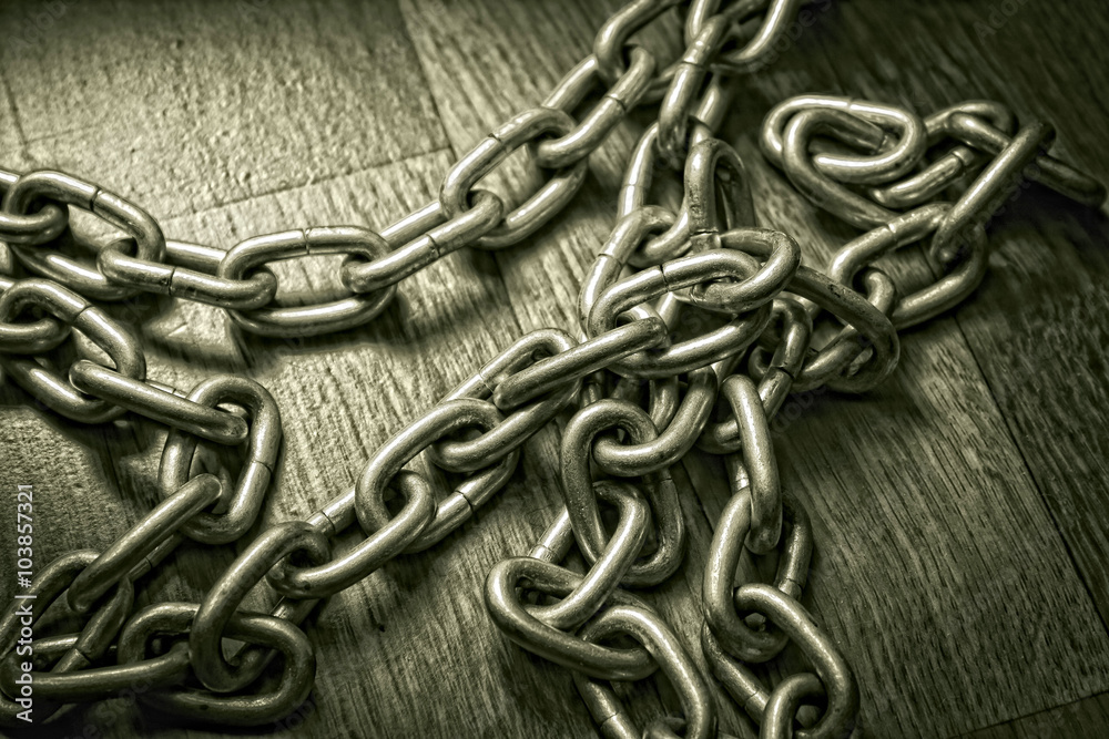 Chain heap - abstract metal background Chain heap - abstract metal background
