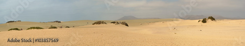 Panorama of the famous dunes at Corralejo Fuerteventura