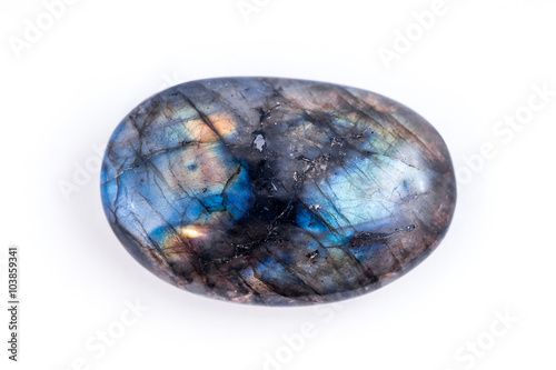 Isolated polished labradorite