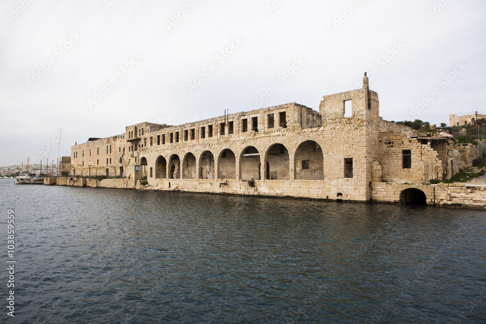 Fort Manoel, hinten Blick auf St Pauls Kirche , Valletta, Malta, Europa