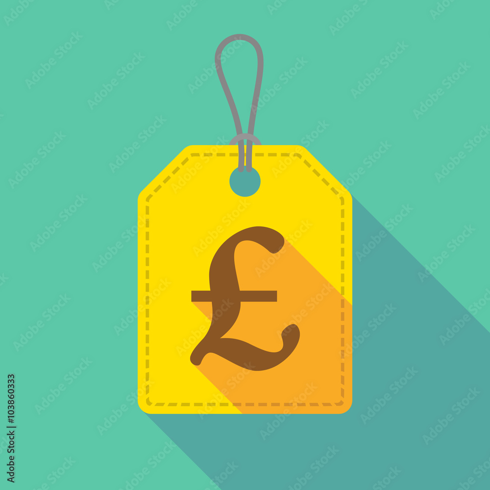 Fotografie Long shadow label icon with a pound sign