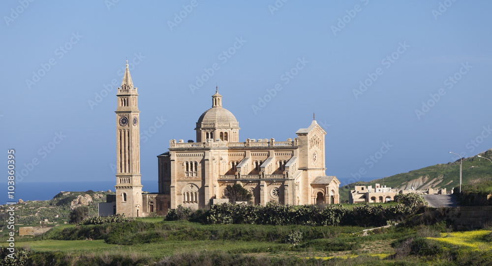 Die Wallfahrtskirche Ta´Pinu bei Gharb, Gozo, Malta, Europa