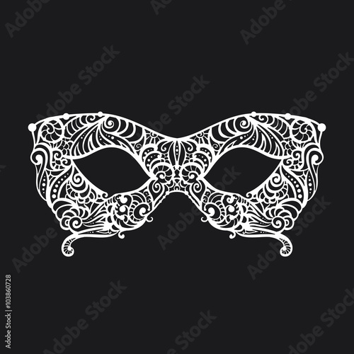 patterned masquerade Mask