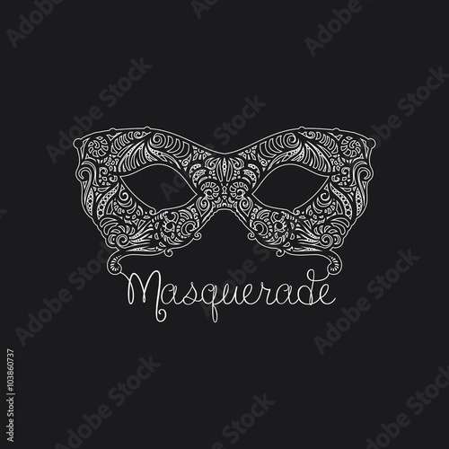 patterned masquerade Mask