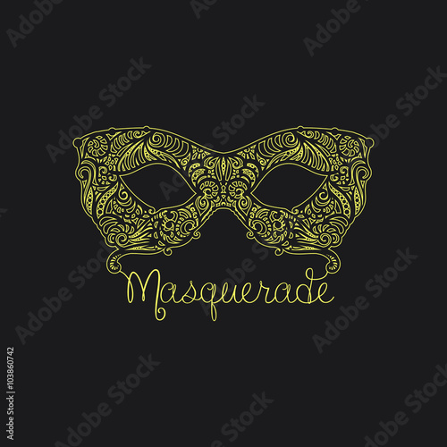 patterned masquerade Mask