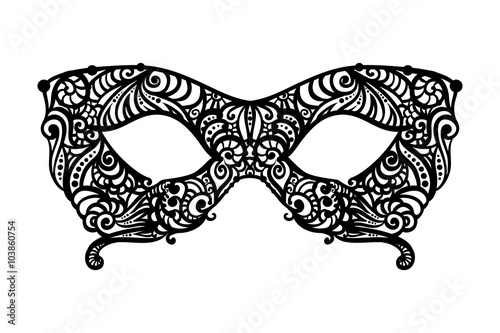 patterned masquerade Mask