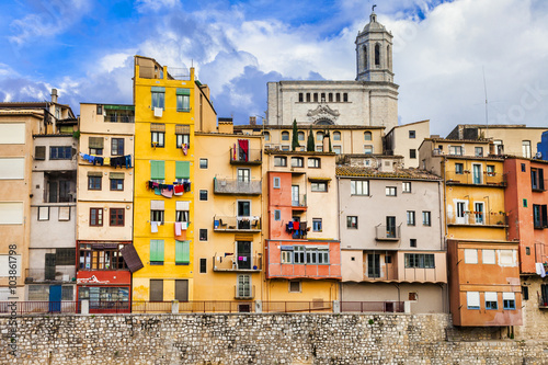 Photography Girona - colorful town near Barcelona, Spain