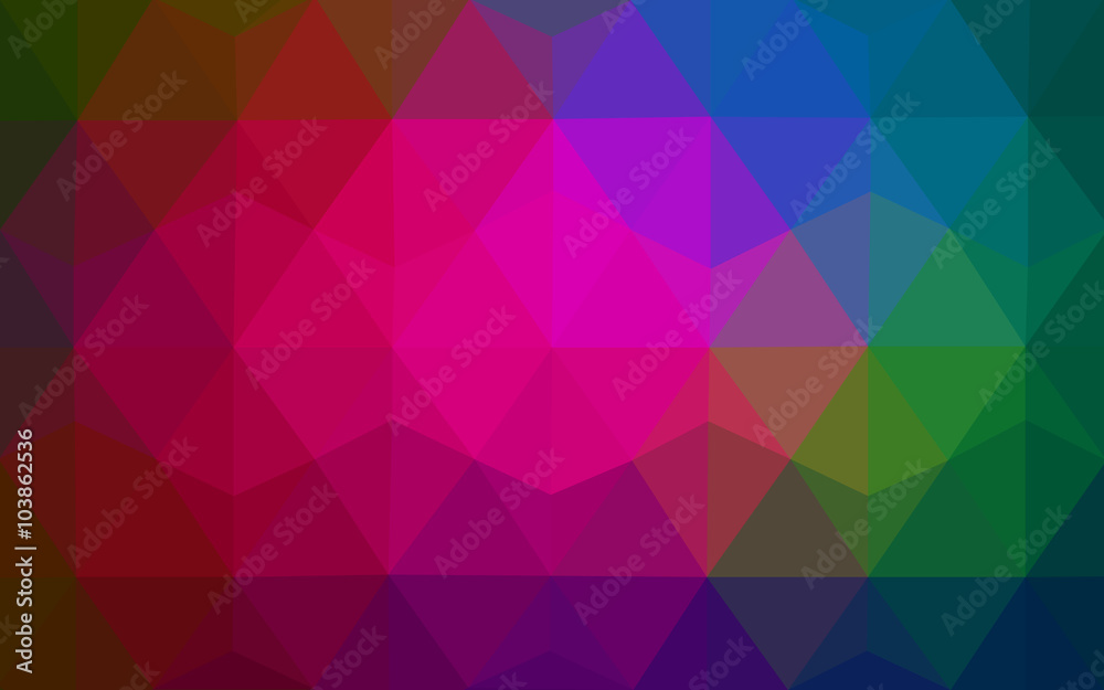 Obraz premium Multicolor dark polygonal design pattern, which consist of triangles and gradient in origami style.