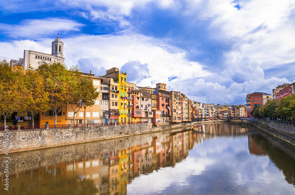 Girona - colorful town near Barcelona, Spain
