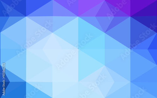 Multicolor pink, blue polygonal design pattern, which consist of triangles and gradient in origami style.