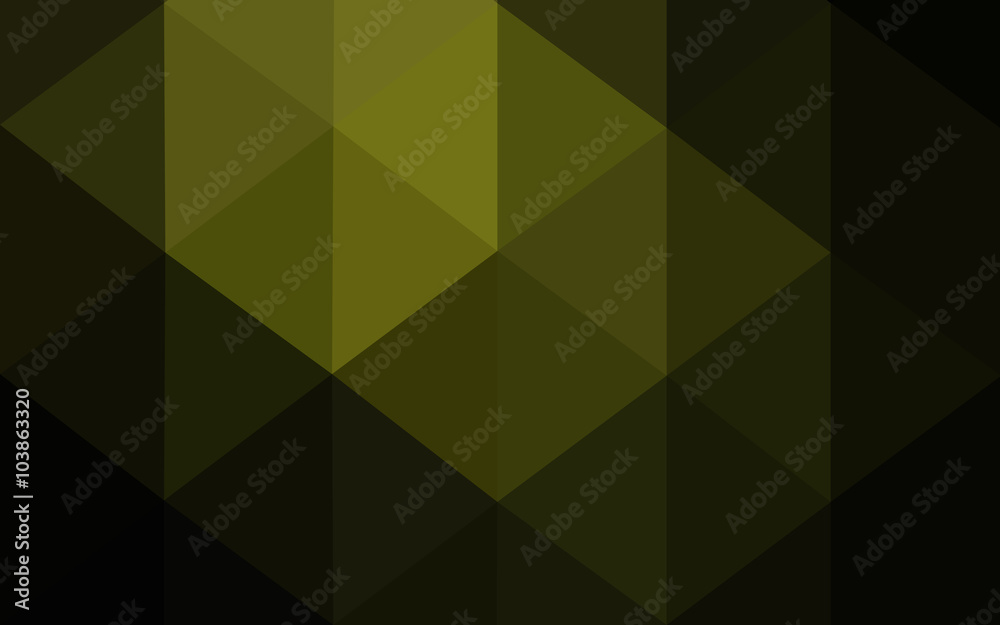 Obraz premium Dark green polygonal design pattern, which consist of triangles and gradient in origami style.