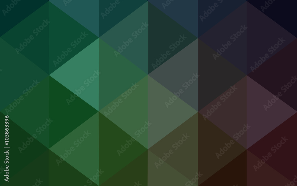 Fototapeta premium Dark green polygonal design pattern, which consist of triangles and gradient in origami style.