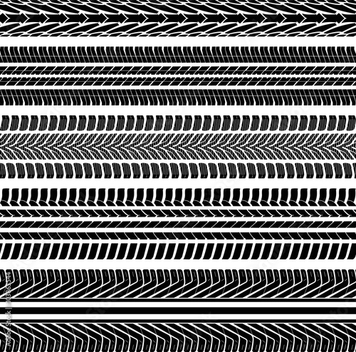 set of isolated tires track seamless
