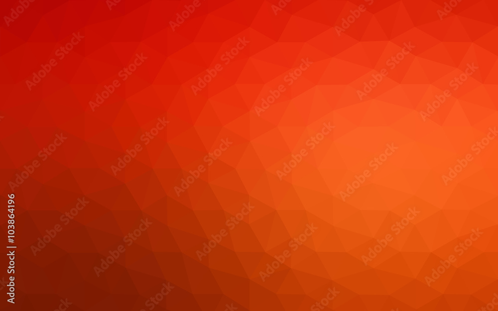 Red polygonal design pattern, which consist of triangles and gradient in origami style.