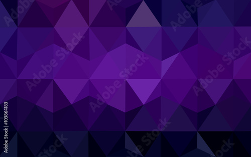 Multicolor dark purple, pink polygonal design pattern, which consist of triangles and gradient in origami style.