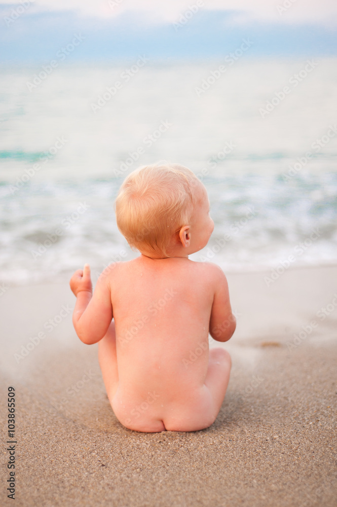 Cute Baby Bottom on the Beach Stock Photo | Adobe Stock