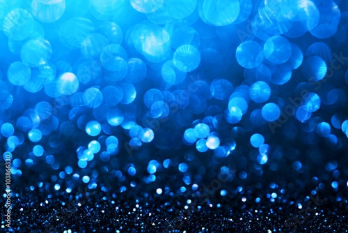black and blue glitter boke...