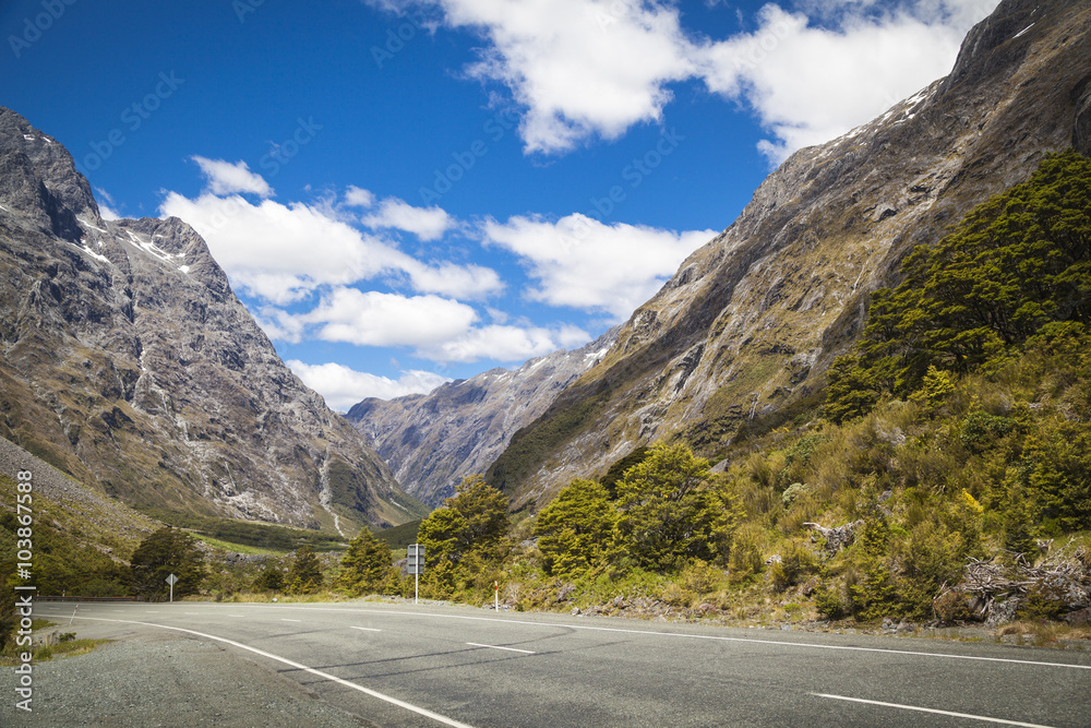 Milford Sound Strasse Neuseeland Milford Sound Strasse Neuseeland