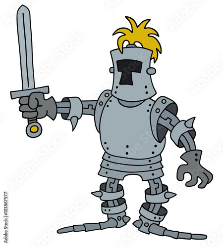 Funny knight / Hand drawing, vector illustration