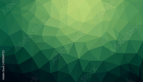 Green gradient abstract polygon background