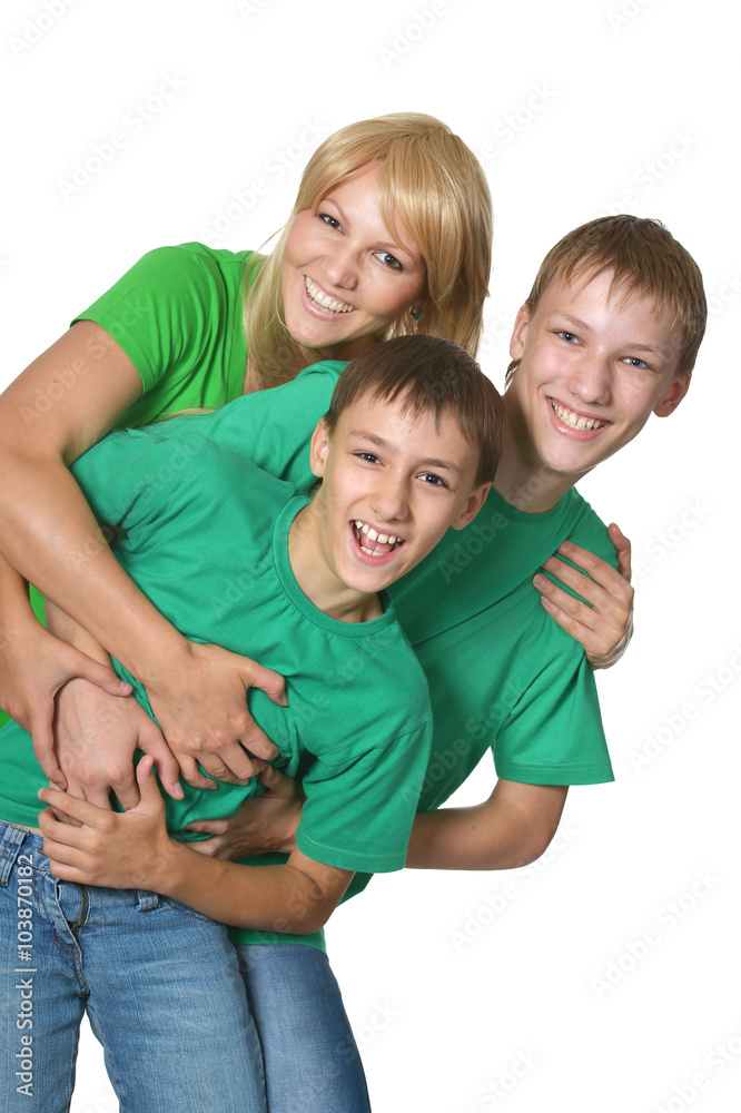 Mother with the sons Mother with the sons