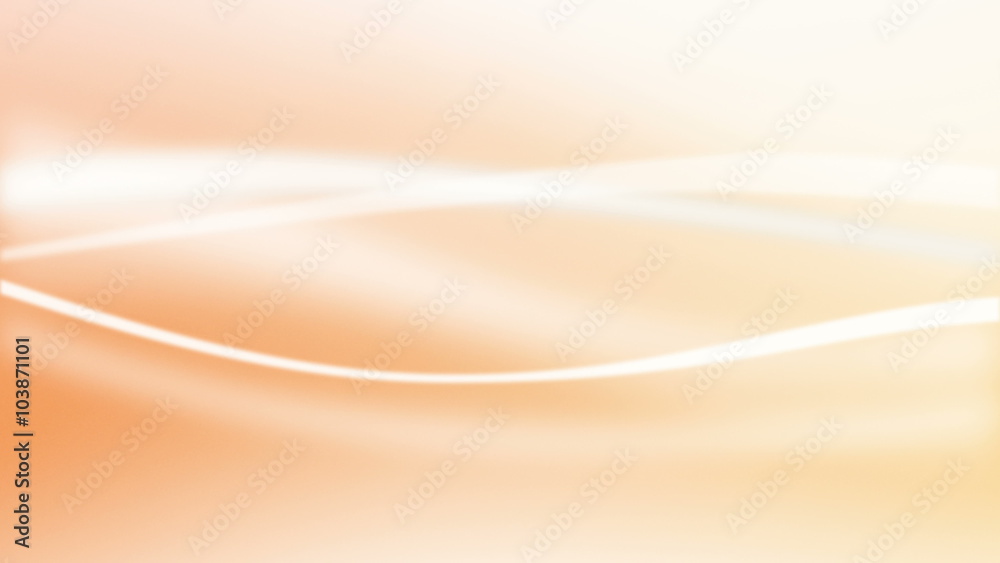 Abstract white transparent waves in motion on gradient orange background. Loop animation
