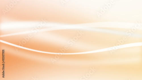 Abstract white transparent waves in motion on gradient orange background. Loop animation
