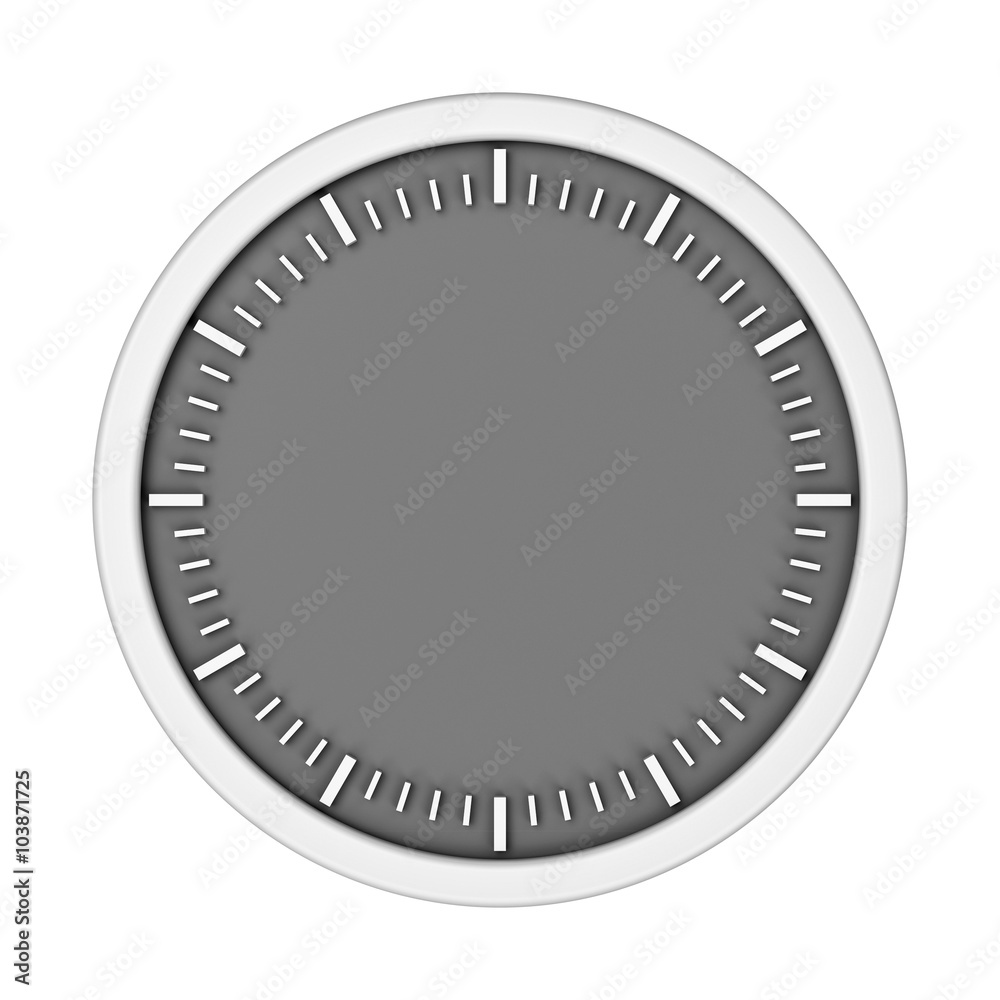 White empty clock without arrows White empty clock without arrows