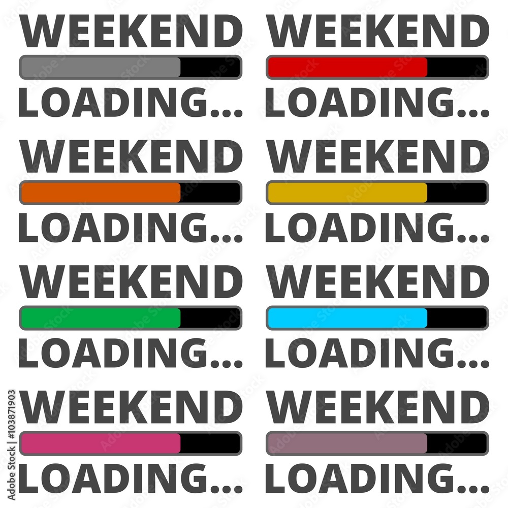 Weekend Loading icons set Weekend Loading icons set