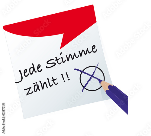 Haftnotiz - Jede Stimme zählt