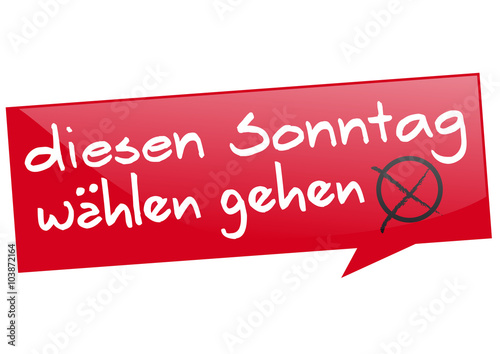Wahlsonntag - Button - Sticker