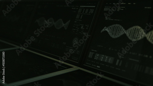 DNA Analysis Computer Screens