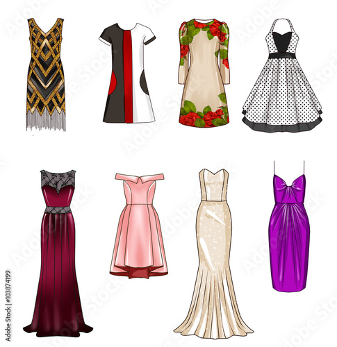 Dress Sketch Cliparts, Stock Vector and Royalty Free Dress Sketch  Illustrations