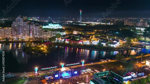 Wallpaper Mural sunset evening minsk city celebration roof center panorama 4k time lapse belarus
 Torontodigital.ca