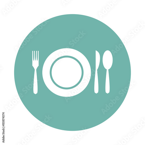  Plate with flatwares icon