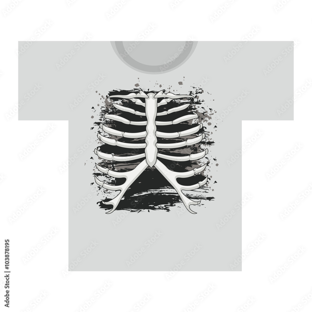 Obraz premium Gothic coat of arms with skull, grunge.vintage design t-shirts