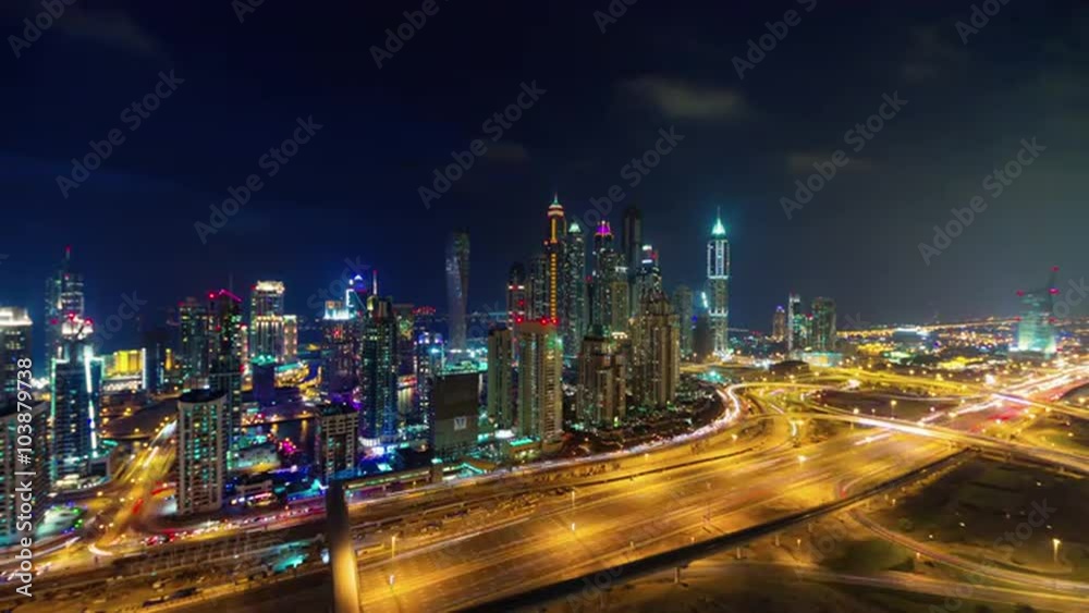 dubai marina night light traffic road junction roof panorama 4k time lapse uae
dubai marina night light traffic road junction roof panorama 4k time lapse uae