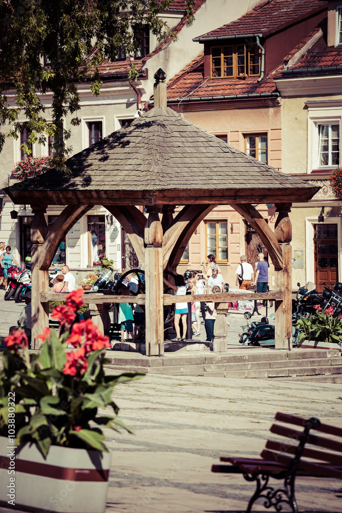 SANDOMIERZ, POLAND - AUGUST 30:Part of old town in Sandomierz is