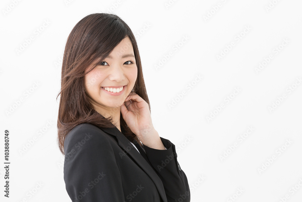 portrait of asian businesswoman isolated on white background portrait of asian businesswoman isolated on white background