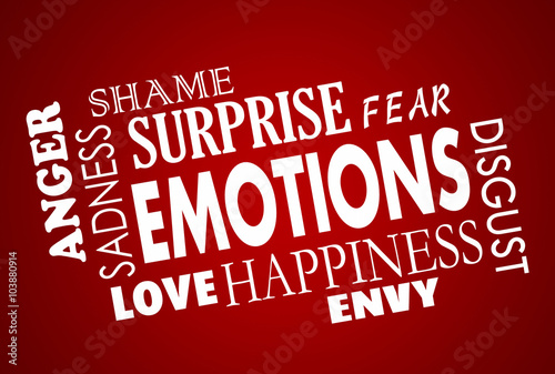 Emotions Happiness Sadess Anger Love Word Collage