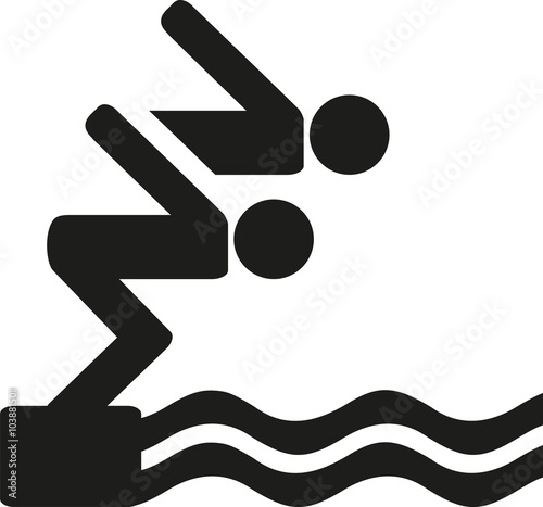 High diving pictogram
