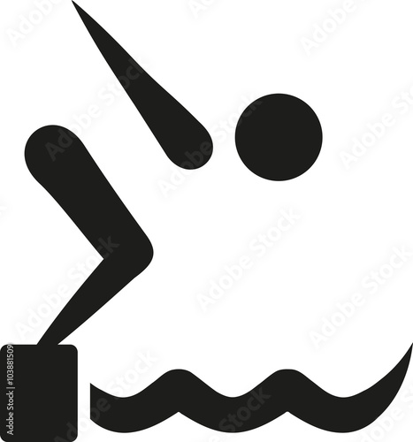 High diving symbol