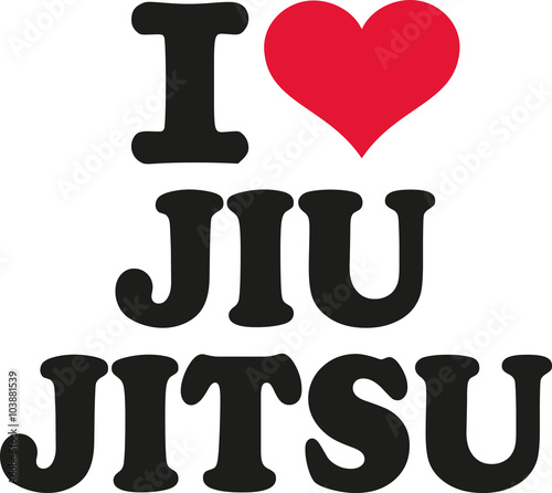 Принти на полотні I love jiu jitsu
