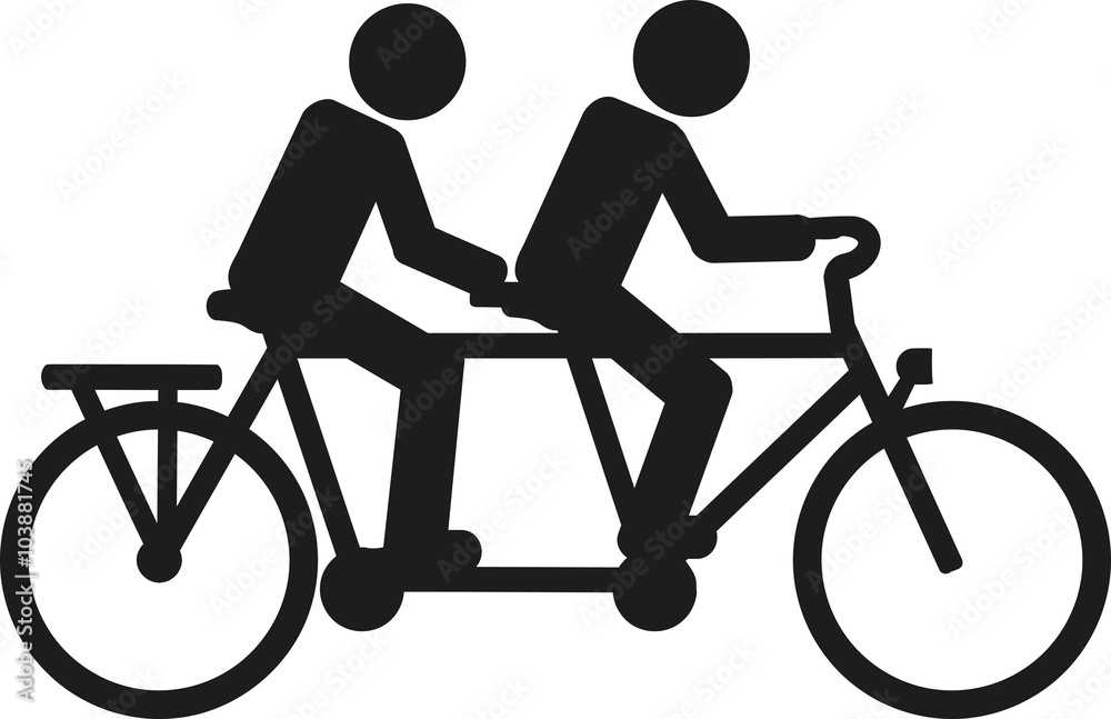 Tandem bicycle pictogram Tandem bicycle pictogram